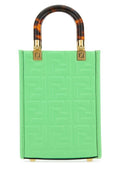 Fendi Woman Green Leather Mini Sunshine Handbag