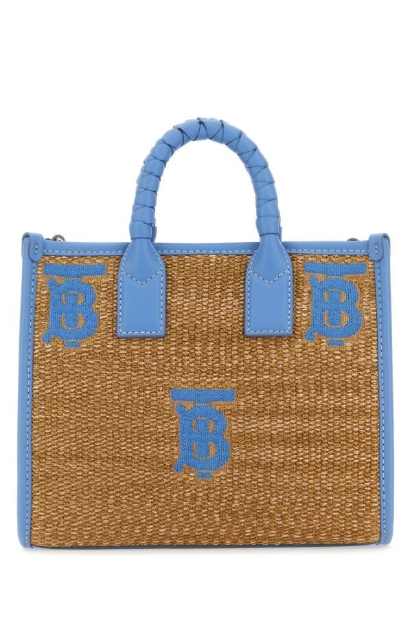 Burberry Woman Raffia Mini Freya Handbag