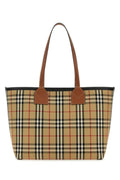 Burberry Woman Embroidered Canvas Medium London Shopping Bag