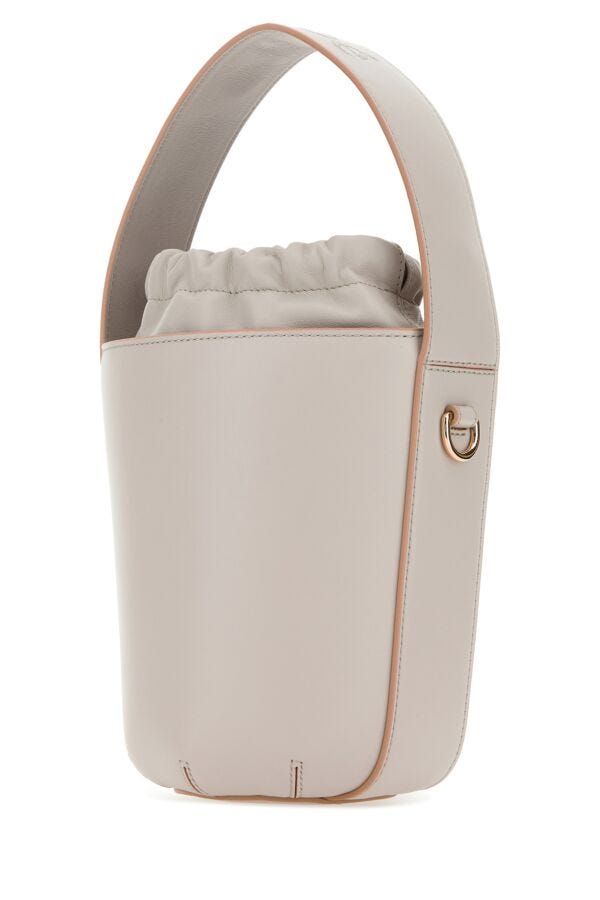 Chloe Woman Light Pink Leather Bucket Bag