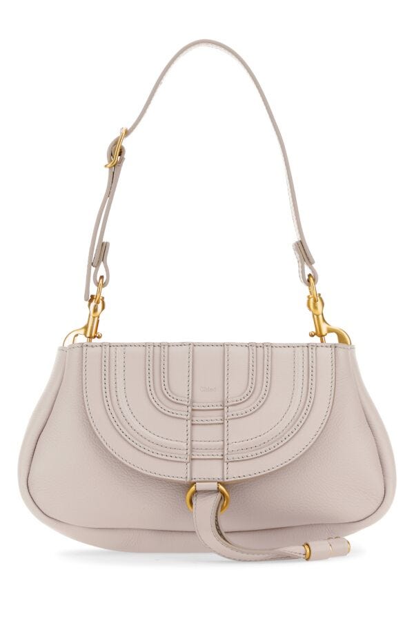 Chloe Woman Light Pink Leather Small Marcie Clutch