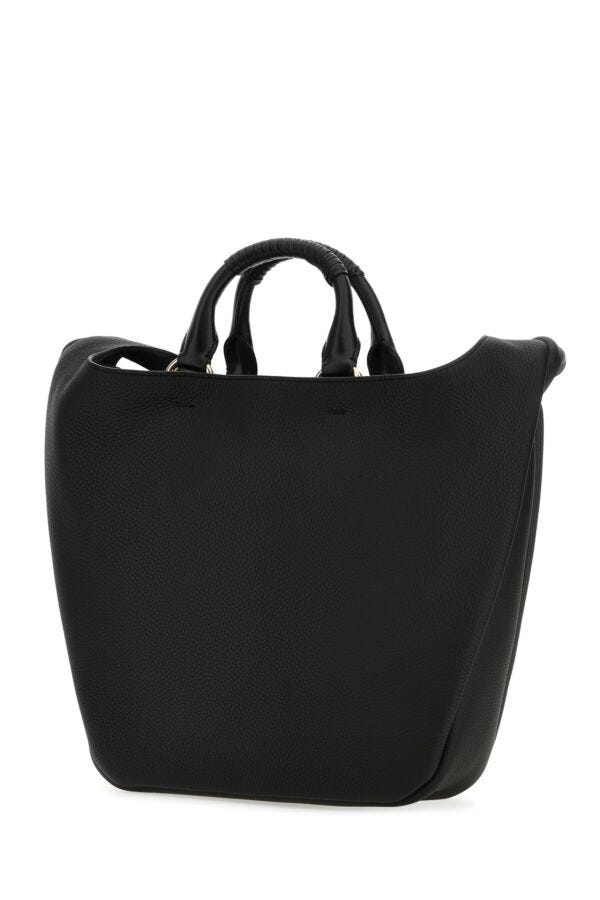 Chloe Woman Black Leather Medium Deia Handbag