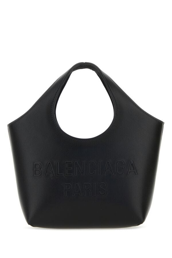 Balenciaga Woman Black Leather Mary-Kate Xs Handbag