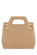 Salvatore Ferragamo Woman Beige Leather Mini Wanda Handbag