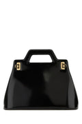 Salvatore Ferragamo Woman Black Leather Wanda M Handbag
