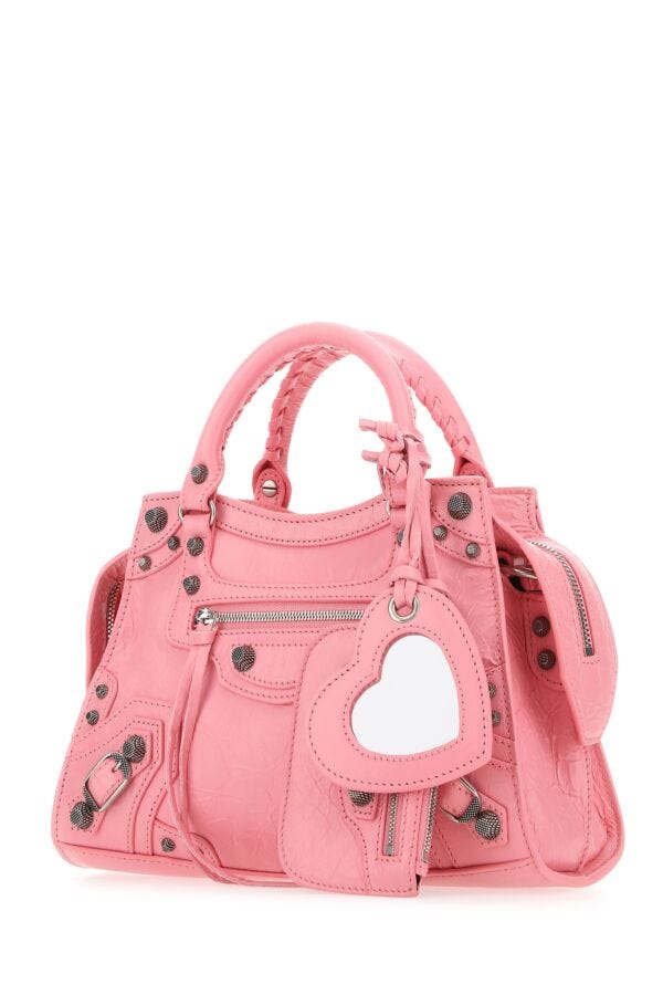 Balenciaga Woman Pink Nappa Leather Neo Cagole Xs Handbag