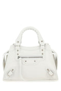Balenciaga Woman White Leather Mini Neo Classic Handbag