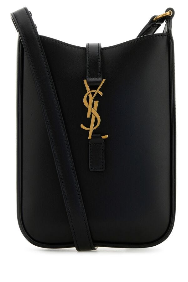 Saint Laurent Woman Black Leather Le 5 ÃƒÆ’Ã†â€™Ãƒâ€šÃ‚Â  7 Crossbody Bag