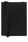 Jil Sander Man Black Leather Small Tangle Crossbody Bag