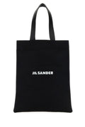 Jil Sander Man Black Canvas Medium Book Shopping Bag