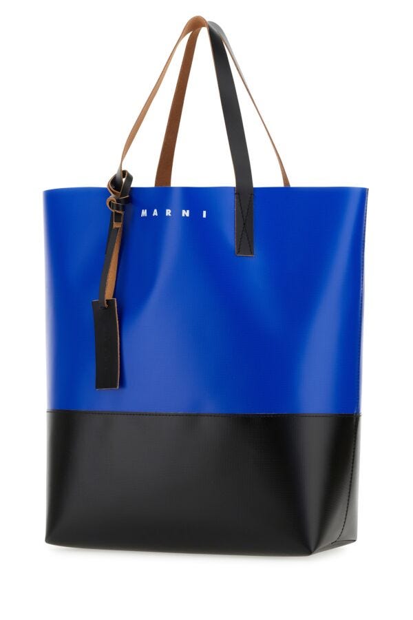 Marni Man Two-Tone Pvc Tribeca Shopping Bag