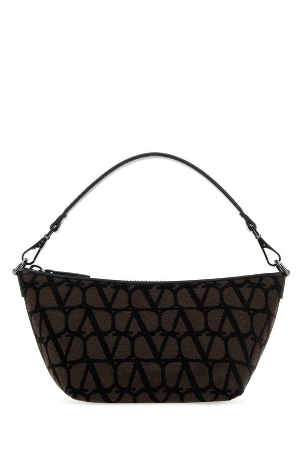 Valentino Garavani Man Toile Iconographe And Leather Handbag