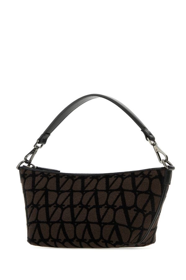 Valentino Garavani Man Toile Iconographe And Leather Handbag