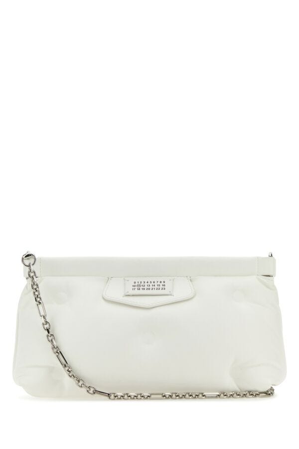 Maison Margiela Man White Nappa Leather Slam Red Carpet Clutch