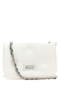 Maison Margiela Man White Nappa Leather Small Glam Slam Flap Crossbody Bag