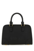 Mcm Unisex Black Leather Aren Boston Mini Handbag