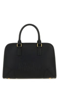 Mcm Unisex Black Leather Aren Boston Medium Handbag