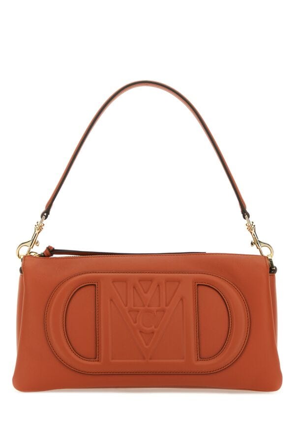 Mcm Unisex Brick Leather Mode Travia Small Shoulder Bag