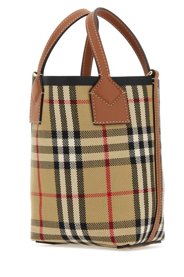 Burberry Woman Embroidered Fabric London Bucket Bag