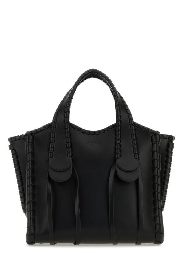 Chloe Woman Black Leather Small Mony Handbag