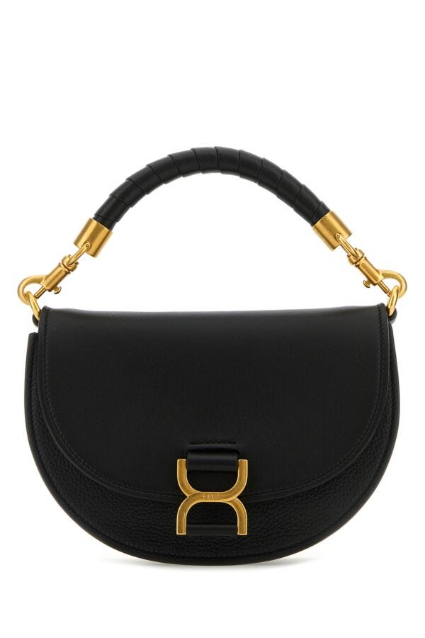 Chloe Woman Black Leather Marcie Handbag