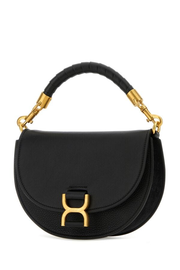 Chloe Woman Black Leather Marcie Handbag