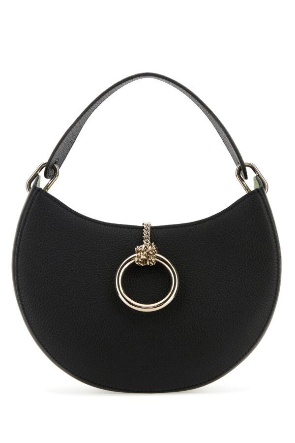 Chloe Woman Black Leather Small Arlene Handbag