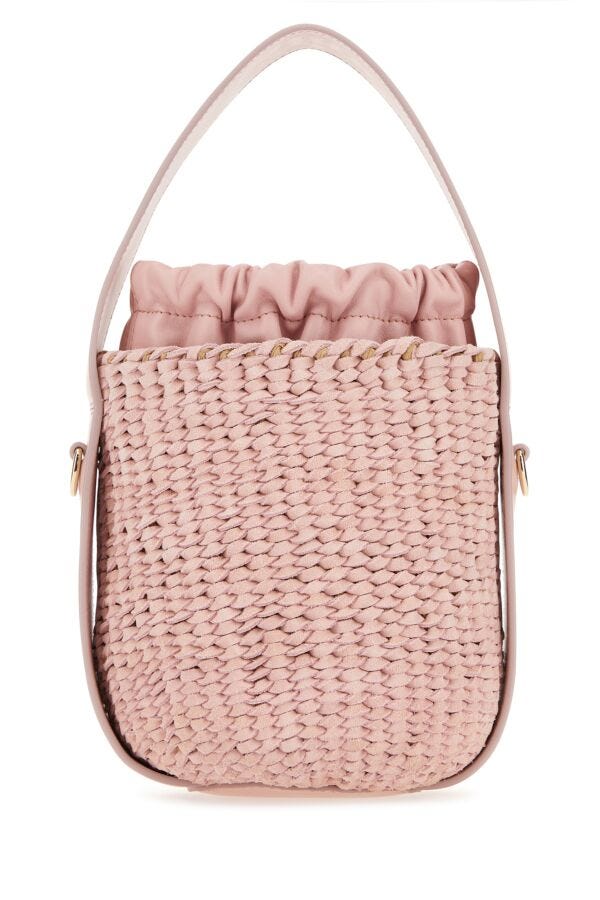 Chloe Woman Pink Suede Bucket Bag