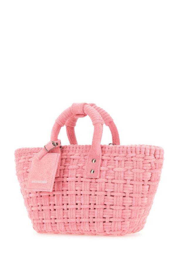 Balenciaga Woman Pink Terry Fabric Bistro Xs Handbag