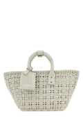 Balenciaga Woman Sand Raffia Bistro Xs Handbag