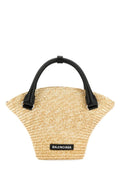 Balenciaga Woman Straw Mini Beach Handbag