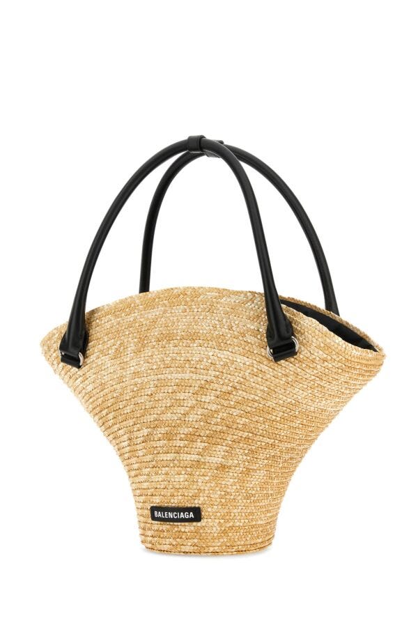 Balenciaga Woman Straw Medium Beach Handbag