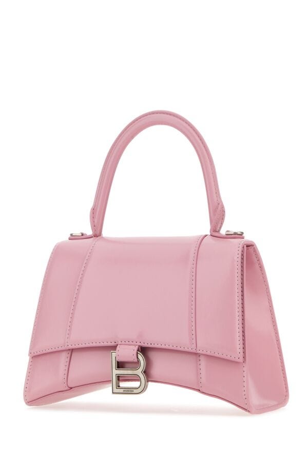 Balenciaga Woman Pink Leather Small Hourglass Handbag