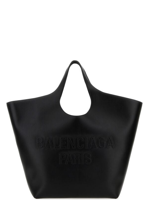 Balenciaga Woman Black Leather Large Mary-Kate Shopping Bag