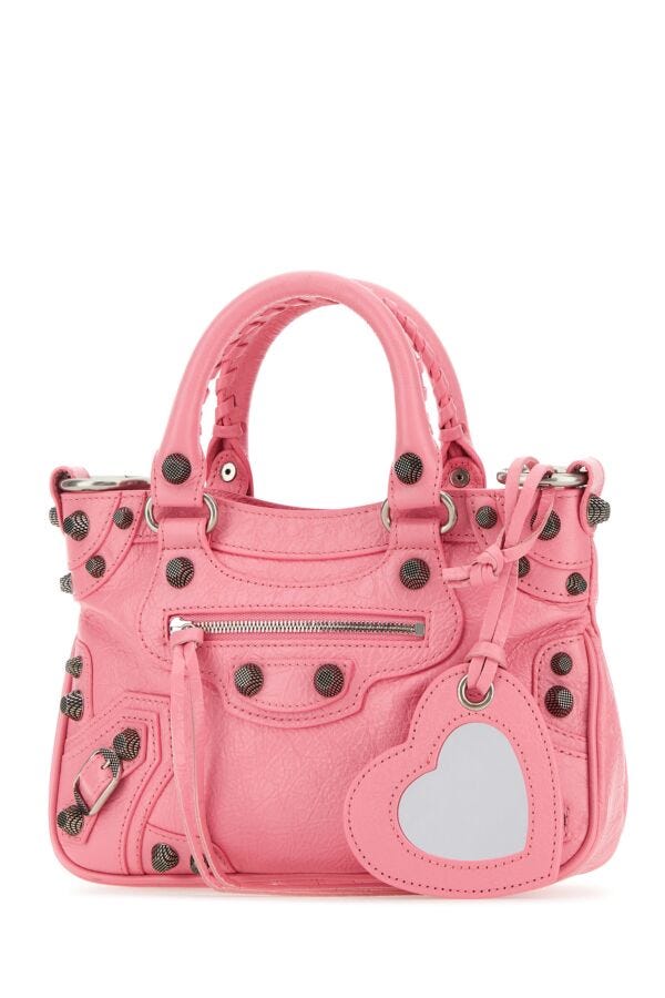Balenciaga Woman Pink Nappa Leather Neo Cagole S Handbag