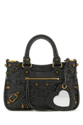 Balenciaga Woman Charcoal Leather Neo Cagole S Handbag