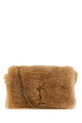 Saint Laurent Woman Camel Shearling Small Kate Shoulder Bag