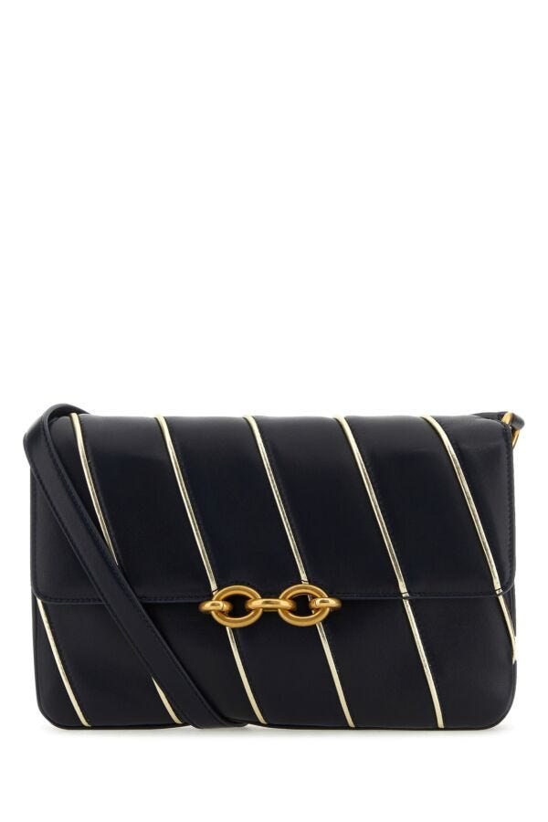 Saint Laurent Woman Two-Tone Leather Le Maillon Shoulder Bag