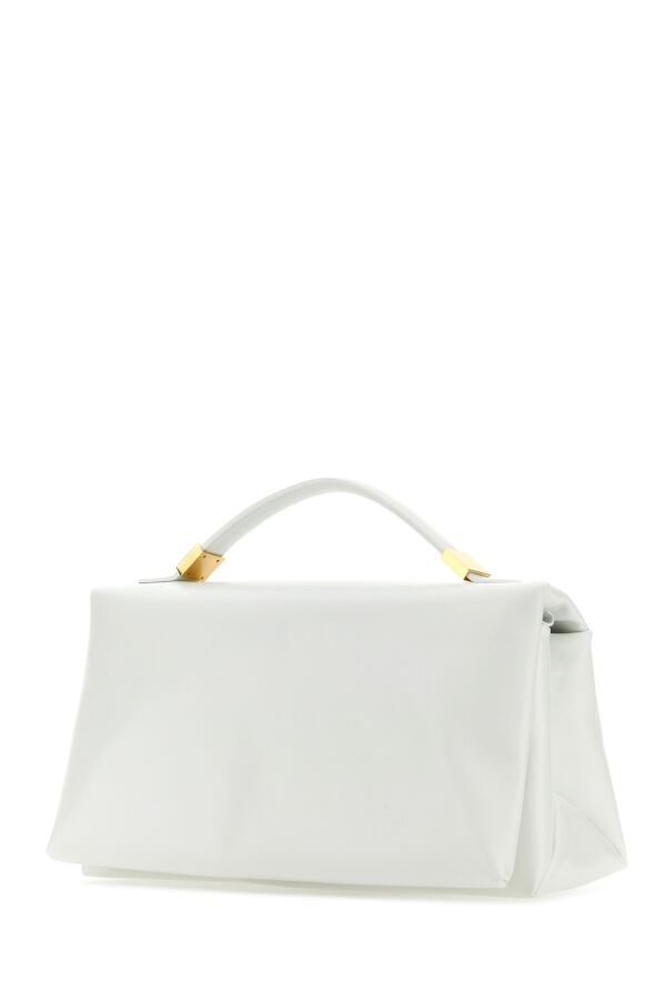 Marni Woman White Leather Prisma Handbag