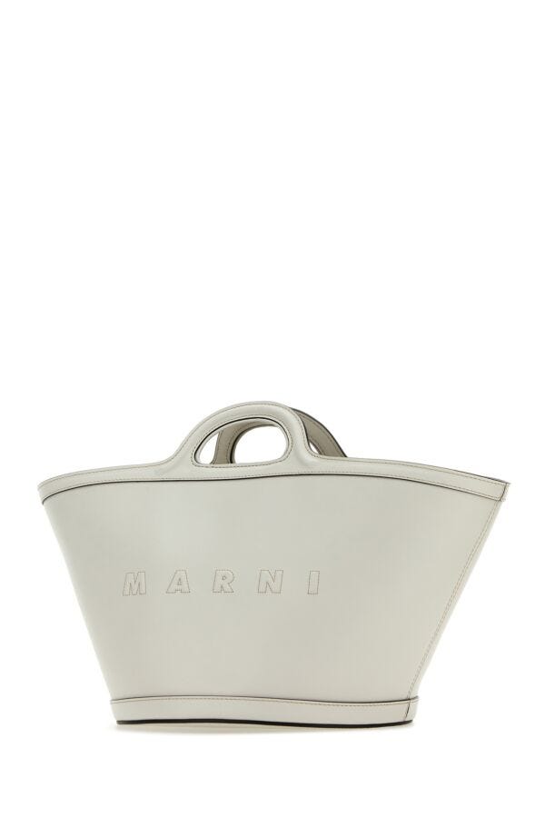 Marni Woman White Leather Small Tropicalia Handbag