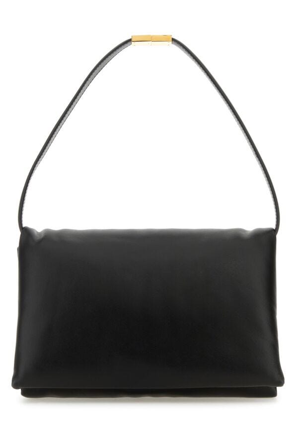 Marni Woman Black Leather Shoulder Bag
