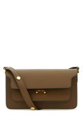 Marni Woman Brown Leather Trunk E/W Shoulder Bag