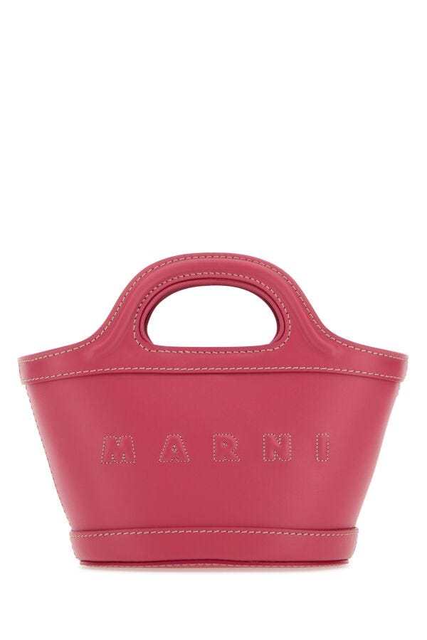 Marni Woman Fuchsia Leather Micro Tropicalia Summer Handbag