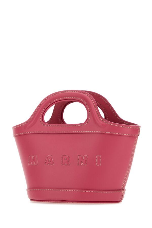 Marni Woman Fuchsia Leather Micro Tropicalia Summer Handbag