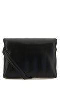 Marni Woman Black Leather Mini Prisma Clutch