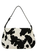 Amina Muaddi Woman Printed Calf Hair Ami Shoulder Bag
