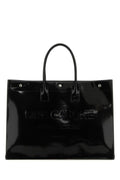 Saint Laurent Man Black Leather Large Rive Gauche Shopping Bag