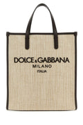 Dolce & Gabbana Man Sand Canvas Small Shopping Bag