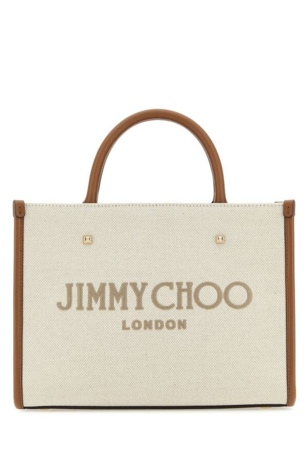Jimmy Choo Woman Sand Canvas Avenue S Handbag