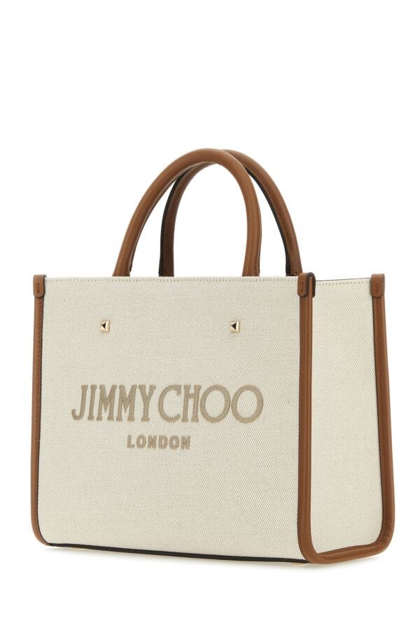 Jimmy Choo Woman Sand Canvas Avenue S Handbag